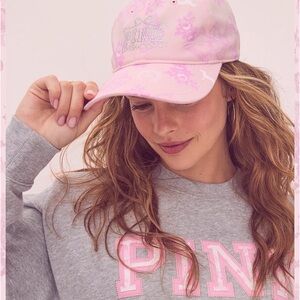 PINK Victoria's Secret/Love Shack Fancy Pastel Pink Floral Hat